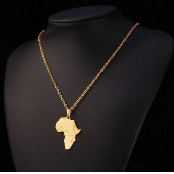 Gold Color Africa Necklace! - Picture 7 of 8